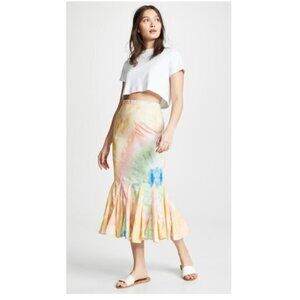 Rhode Resort Sienna tie dye midi skirt
